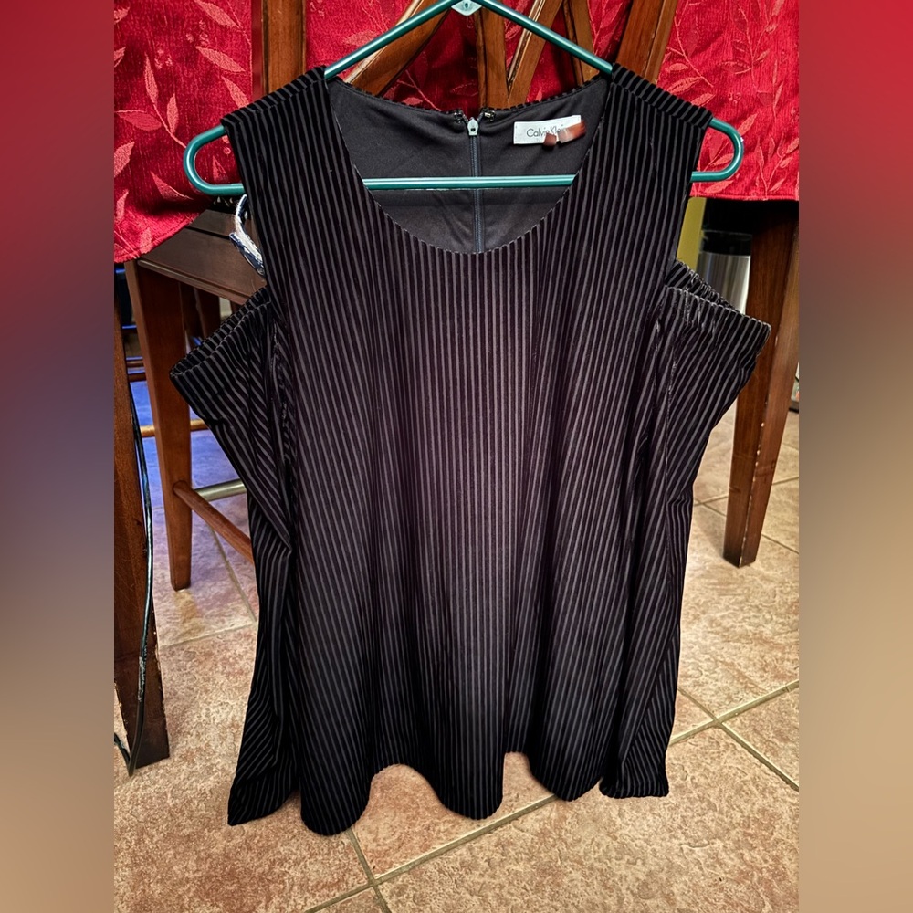 Calvin Klein Black Cold Shoulder Sweater